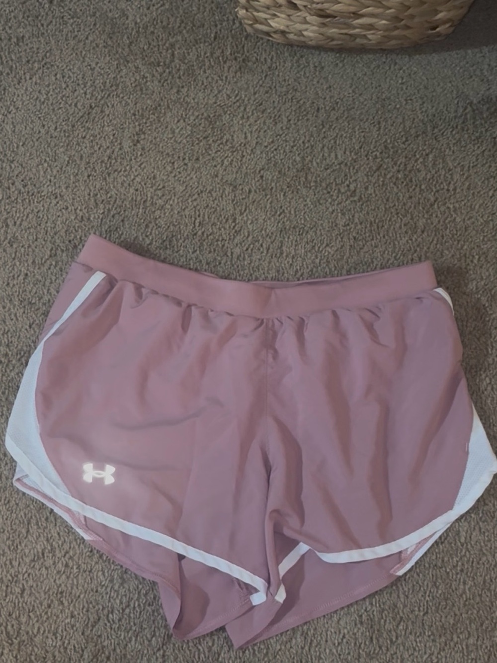 LG Women's Dusty Pink Athletic Shorts with White Trim